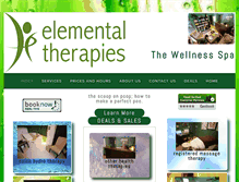 Tablet Screenshot of elementaltherapies.ca